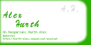 alex hurth business card